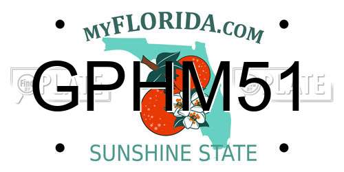GPHM51 Florida License Plate