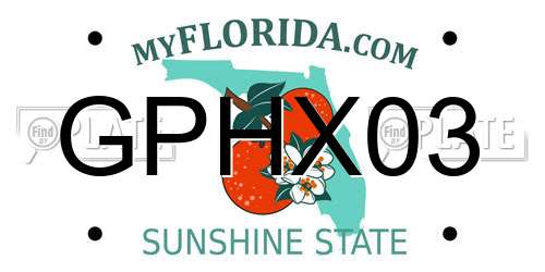 GPHX03 Florida License Plate