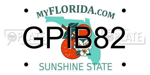 GPIB82 Florida License Plate