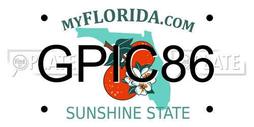 GPIC86 Florida License Plate