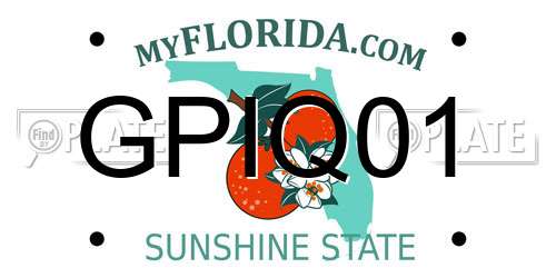 GPIQ01 Florida License Plate