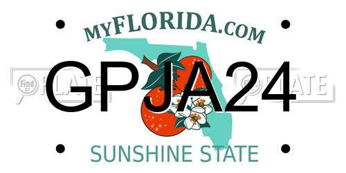 GPJA24 Florida License Plate
