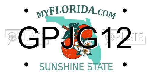 GPJG12 Florida License Plate