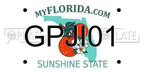GPJI01 Florida License Plate