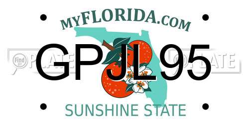 GPJL95 Florida License Plate