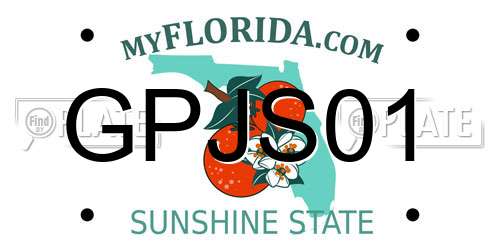 GPJS01 Florida License Plate