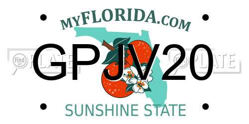 GPJV20 Florida License Plate