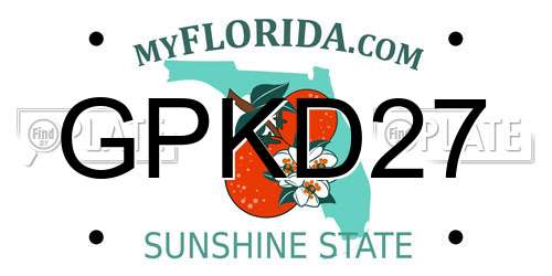 GPKD27 Florida License Plate
