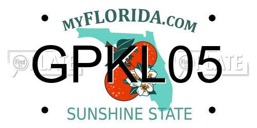 GPKL05 Florida License Plate