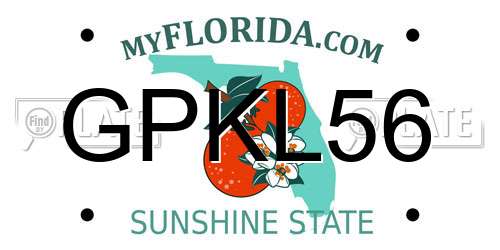 GPKL56 Florida License Plate