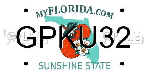 GPKU32 Florida License Plate