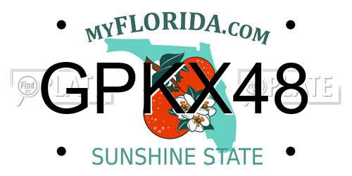 GPKX48 Florida License Plate