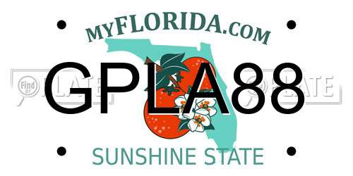 GPLA88 Florida License Plate