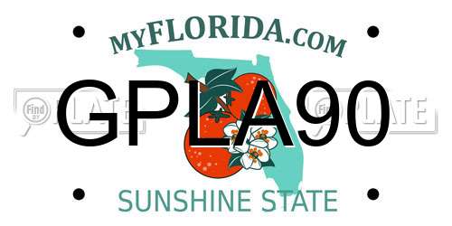 GPLA90 Florida License Plate