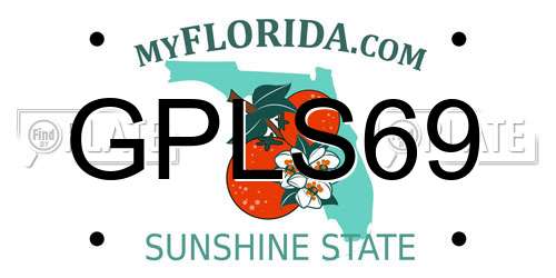 GPLS69 Florida License Plate