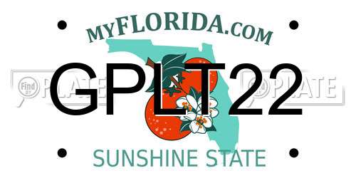 GPLT22 Florida License Plate