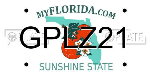 GPLZ21 Florida License Plate