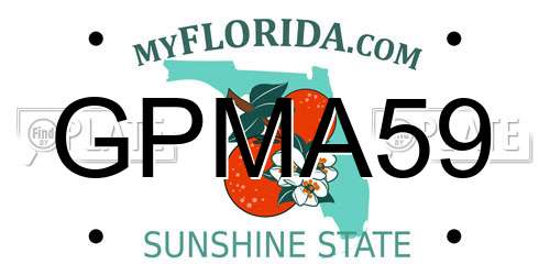 GPMA59 Florida License Plate