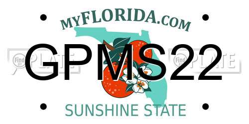 GPMS22 Florida License Plate