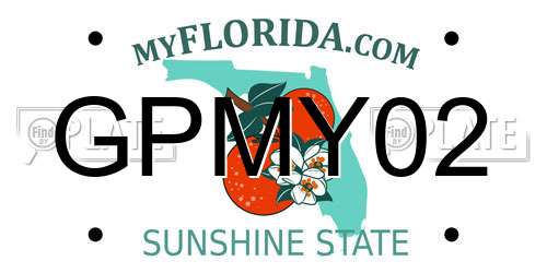 GPMY02 Florida License Plate