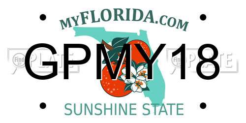 GPMY18 Florida License Plate