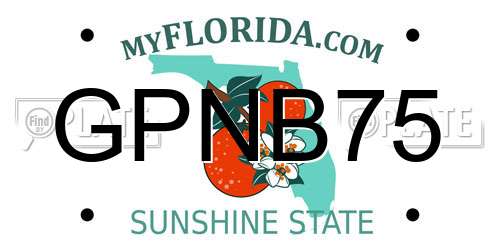 GPNB75 Florida License Plate