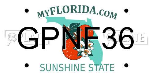 GPNF36 Florida License Plate