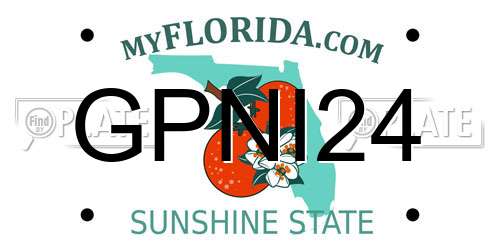GPNI24 Florida License Plate