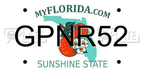 GPNR52 Florida License Plate