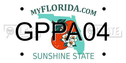 GPPA04 Florida License Plate