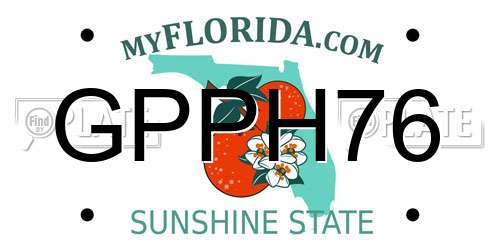 GPPH76 Florida License Plate
