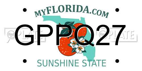 GPPQ27 Florida License Plate