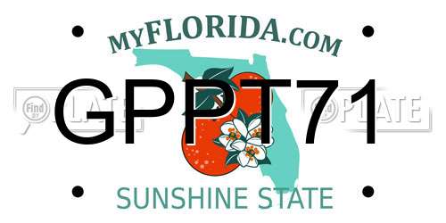 GPPT71 Florida License Plate