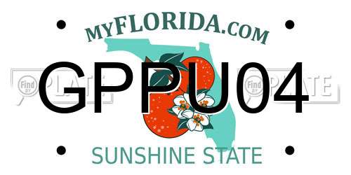 GPPU04 Florida License Plate