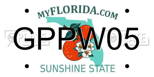 GPPW05 Florida License Plate