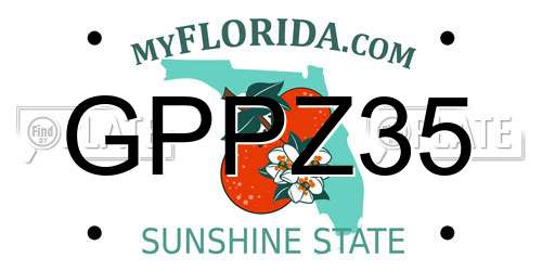 GPPZ35 Florida License Plate