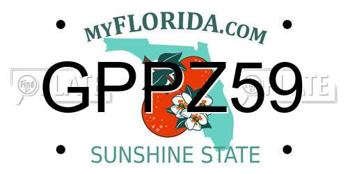 GPPZ59 Florida License Plate