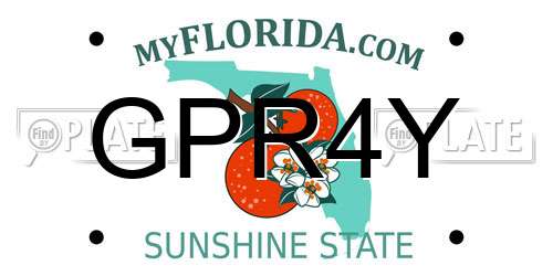 GPR4Y Florida License Plate