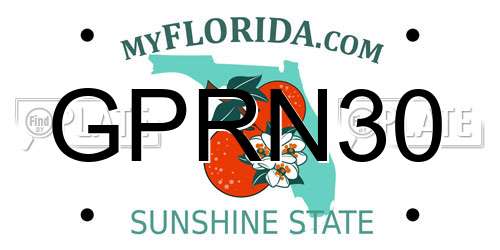 GPRN30 Florida License Plate