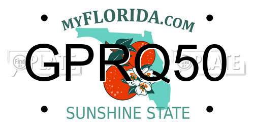 GPRQ50 Florida License Plate