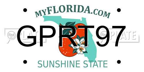 GPRT97 Florida License Plate