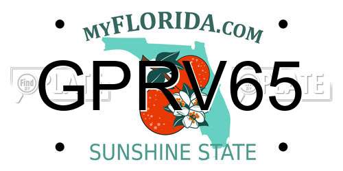 GPRV65 Florida License Plate