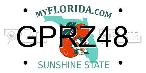 GPRZ48 Florida License Plate