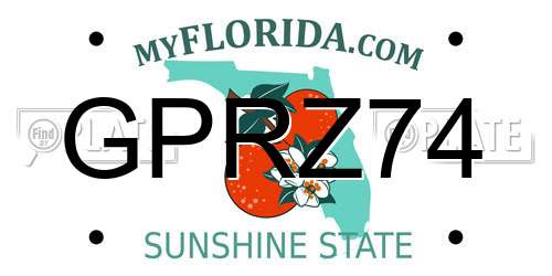 GPRZ74 Florida License Plate