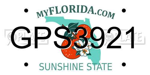 GPS3921 Florida License Plate