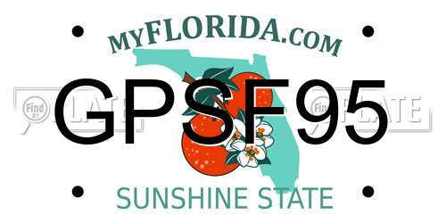 GPSF95 Florida License Plate