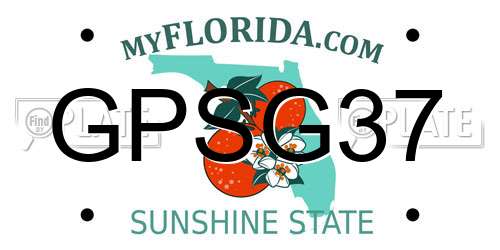 GPSG37 Florida License Plate
