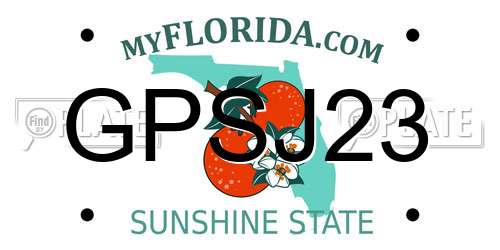 GPSJ23 Florida License Plate