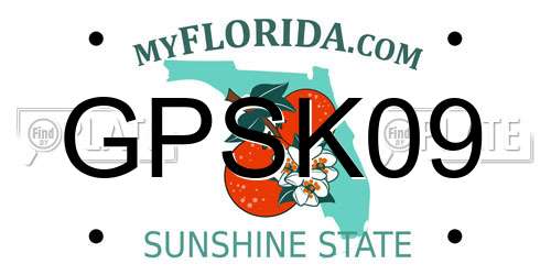 GPSK09 Florida License Plate