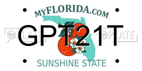 GPT21T Florida License Plate